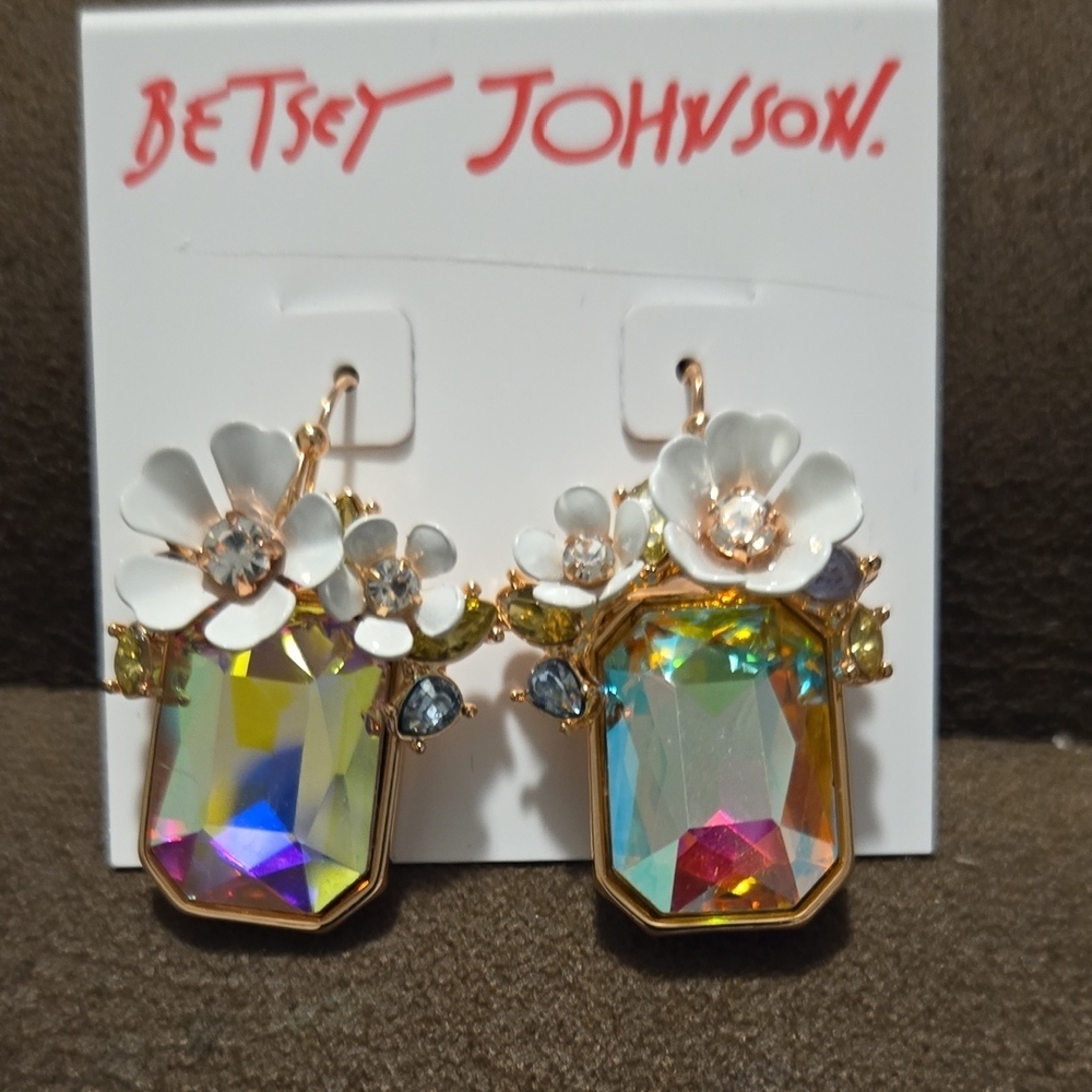 Betsey Johnson Multicolor Floral Earrings
